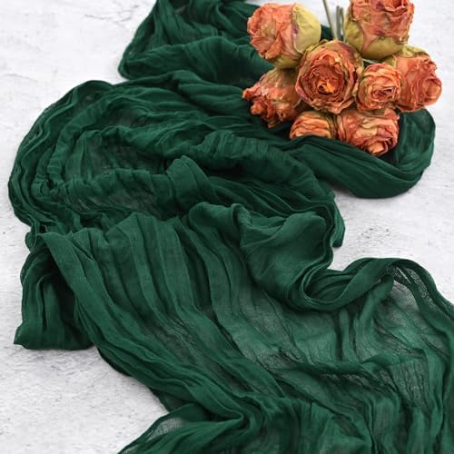 12 Pack Forest Green Cheesecloth Table Runner,20x120 in Table Runner - Image 6