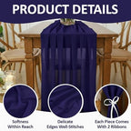 MDS Pack of 10 | Navy Blue | 10ft Chiffon Table Runner 29x120 Inches Long Romantic Rustic Sheer Gauze Runner for Wedding Bridal Shower Birthday Banquets Engagement Spring Easter Boho Decorations - Image 5