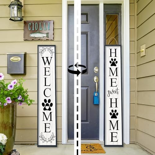 Outdoor Welcome Sign Front Porch Door Decor, 45"X9" Black - Image 5