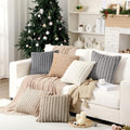 Mixweer 6 Pcs Neutral Faux Fur Plush Throw Pillow Covers 18x18 Inch by Mixweer
