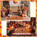 Moucuny 2 Pcs Large Fall Football Coir Doormat Outdoor, Non-Slip Backing - Image 5