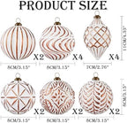 16Pcs Vintage Rustic Christmas Ball Ornaments - Large Shatterproof Neutral Christmas Ornaments Set Farmhouse Christmas Decor for Xmas Tree Home Party Holiday (Bronze) - Image 2