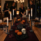 Skull Candle Holder, Gothic Taper Candlestick for Halloween, 6 Pack - Image 5