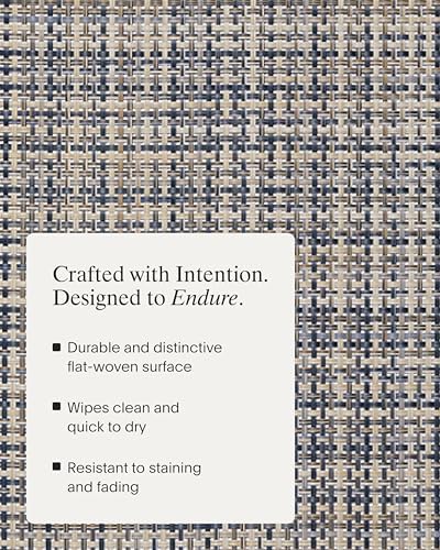Chilewich Basketweave Placemats, Woven Round Placemats Set of 4 - Image 3