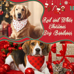 Abbylike 50 Pcs Christmas Dog Bandanas Bulk, Red and White Party Costume - Image 2