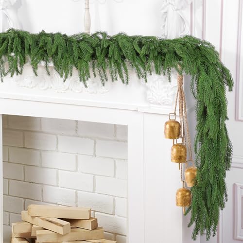 Hananona 4Pcs 6FT Christmas Garlands, Real Touch Norfolk Pine Garland - Image 5
