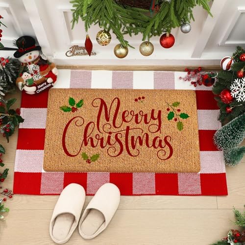 Moucuny 2 Christmas Outdoor Mat, Non Slip by Moucuny