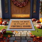 Tinideya 2 Pcs Football Layered Doormat Set for Game Day Front Porch - Image 5