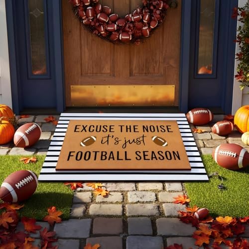 Tinideya 2 Pcs Football Layered Doormat Set for Game Day Front Porch - Image 5