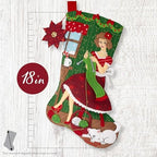 Bucilla, Felt Applique 18" Stocking Making Kit, Holiday Knitting, Perfect for DIY Arts and Crafts - Image 2