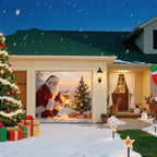 Christmas Garage Door Banner – Santa Claus, Xmas Tree & Gift Boxes, Large Waterproof Reusable Outdoor Holiday Cover for Home, Yard, Party & Photo Backdrop,8 × 7ft/2.4 × 2.1m - Image 5