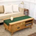 Solino Home 100% Pure Linen Table Runner Forest Green, Athena 14 x 60 in by SolinoHome