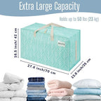 VENO 8 Pack Extra Large Heavy Duty Moving Bags with Wide Opening & Reinforced Handles, Reusable Storage Tote Bags with Strong Zippers for Clothes, College Dorm Essentials & Moving Supplies - Image 4