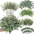 Daynight 120 Pcs Artificial Mixed Eucalyptus Stems Bulk, Green by Unknown