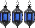 Vela Lanterns Decorative Indoor Hanging Candle Holder, Cobalt Blue, 3-Pack by VelaCandleLanterns