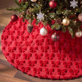 Civaner 48in Red Bow Christmas Tree Skirt Faux Fur by Civaner