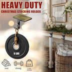 MorningRo 6 Pack 2 in 1 Stocking Holders for Mantle, Dark Bronze - Image 3