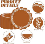 100 Pcs Platos De Barro Mexicanos Paper Placemats 13.5 Inches Cielito Lindo Party Decoration Disposable Scalloped Cinco De Mayo Paper Placemats for Fiesta Mexican Baby Shower Decor - Image 3