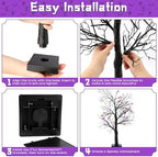 Halloween Decorations Indoor - 2Pack 24 Inch Spooky Black Tree with Lights, Lighted Tabletop Tree with Timer for Halloween Decorations Indoor Party Decor - Image 3