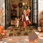 LOKHOM Fall Welcome Door Mat, 24"x36" Coir Outside Doormat Hello Pumpkin - Image 2