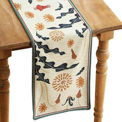 bilin gaier Designer French Linen Small Table Runner,63"x12"-Tijuana by bilingaier