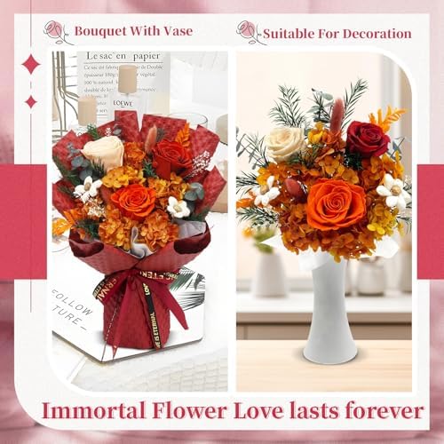 VTJMB Flowers for Delivery Prime, Preserved Flower Bouquet with Box, Birthday Dried Flowers Gift for Women, Mothers Day Gifts for Mom, Wife, Grandma, Friends - Image 5