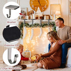 Tandefio 6 Pcs Christmas Stocking Holders for Mantle, Metallic Color - Image 5