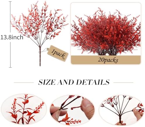 RECUTMS Fake Fall Outdoor Flowers Artificial Lavender Plants,Autumn Decor - Image 2
