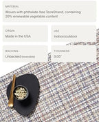 Chilewich Basketweave Placemats, Woven Round Placemats Set of 4 - Image 4