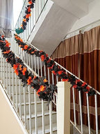 Party Joy 6PCS Premium Artificial Fall Garland - 5.6Ft Autumn Maple Leaf Vines for Thanksgiving & Halloween Decor, Door Hanging, Table Centerpiece, Fireplace Mantel - Image 3