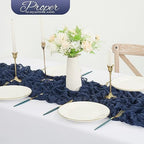 20 Pack Navy Blue Cheesecloth Table Runner 120 Inch 10FT Rustic Boho Gauze Cheese Cloth Table Runner for Wedding Party Baby Shower Thanksgiving Christmas Decoration - Image 4