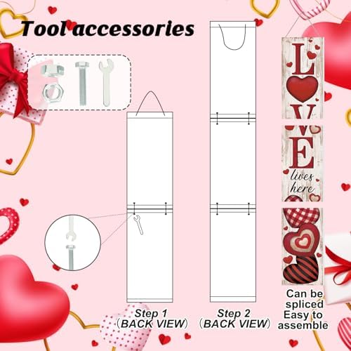 Porch Sign Welcome Wooden Front Porch Decor, Valentine's Day - Image 2