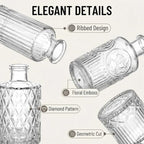 32 PCS Assorted Vintage Bud Vases, Colorful Glass Small Vases Bulk, for Centerpieces, Wedding Table Decor, Home Decorations & Gifts (Clear Series) - Image 3