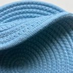 WAZAIGUR Round Placemats Set of 6 Thick Cotton Rope, 13inch, Light Blue - Image 4