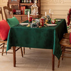 Softalker Christmas Jacquard Rectangle Tablecloth, 60 x 144 inch, Green - Image 2