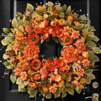 26" Large Front Door Wreath, Fall Wreaths for Front Door, Fall Decor, 2Pcs by Waipfaru