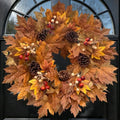 26 Inch Fall Wreaths for Front Door, Maple Leaf Wreath by Presentastic