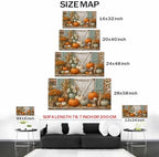 WAXWHELK Pumpkin Fall Canvas Wall Art, Barn Pumpkins Flowers Door Harvest Painting Pictures Rustic Farmhouse Artwork for Home Decor, Autumn Thanksgiving Prints (12"x24") - Image 5