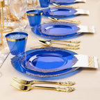 Bestluck 700PCS Clear Blue Plastic Plates for 100 Guests - Image 7