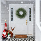 24 inch Christmas Wreath, Christmas Wreath for Front Door, Christmas Door Wreath Decor for Xmas Indoor Outdoor Holiday Decor (Real Touch) - Image 4