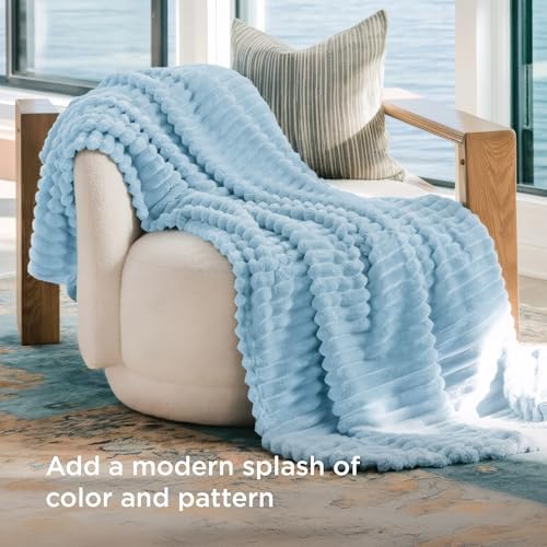 Bedsure Soft Twin XL Blanket for Bed Dorm Light Blue 66"x90" - Image 3