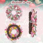 20" Christmas Wreath with Candies Pink & Gold Bow for Home Front Door Decor - Image 6
