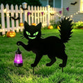 Black Cat Halloween Decorations Outdoor, Solar Hanging Lantern Garden Decor by ANGMLN