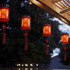 Solar Lanterns, Chinese Lanterns, red Outdoor Hanging Decorations, Suitable for Gardens, patios, courtyards and lawns, can be Used for New Year, Spring Festival and Weddings. (4Pack) - Image 5