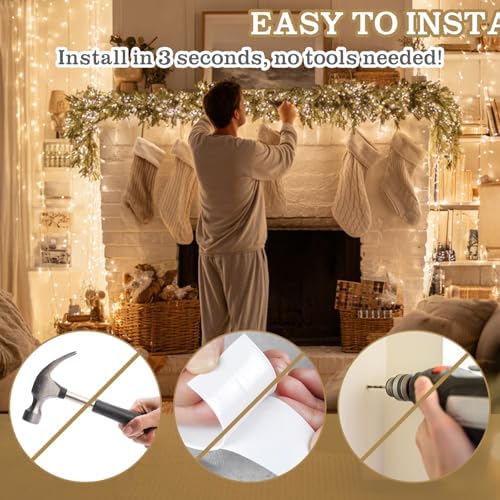 MorningRo 6 Pack 2 in 1 Stocking Holders for Mantle, Black Bronze - Image 4