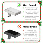 4 Pack Christmas Stocking Holders Ornament Hooks Mantel Weighted Stocking Hangers Metal Hanging Hooks Heavy Duty Stocking Holders Bases for Mantel Fireplace Party Decoration (Silver, 4) - Image 3
