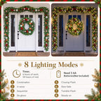 Thiccywoov 6 ft Prelit Christmas Gingerbread Man Garland with Light - Image 6