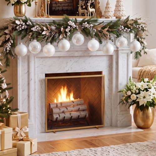 Seenelling 12 Pcs Christmas Glass Ball Ornaments 3.15 Inch, White - Image 4