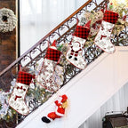 Tatuo 8 Pack Buffalo Plaid Christmas Stockings, 18 Inch for Fireplace - Image 3