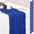 16 Pack Royal Blue Table Runners 10FT Cheesecloth Table Runner Boho Gauze Table Runner Long Rustic Sheer Fabric Table Runners for Wedding Party Bridal Shower Farmhouse & Home Decor by Lumaycens